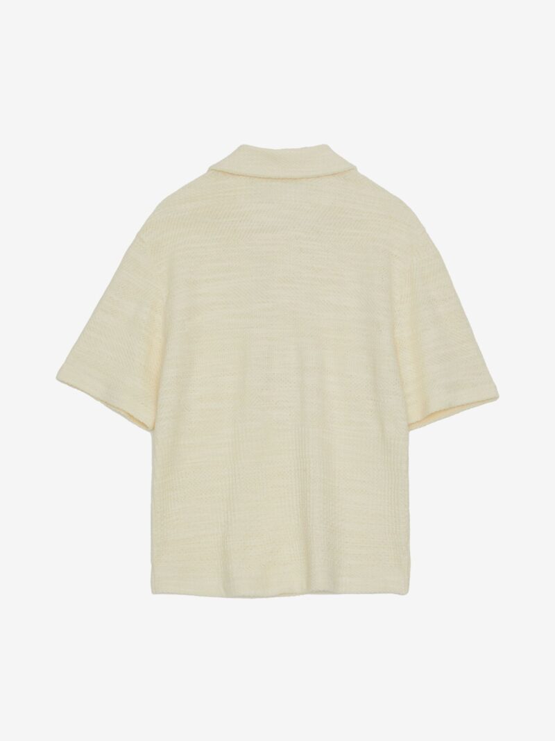 OLIVER RECYCLE ORGANIC COTTON KNIT TENNIS TOP (IVORY) RECTO CLOTHING
