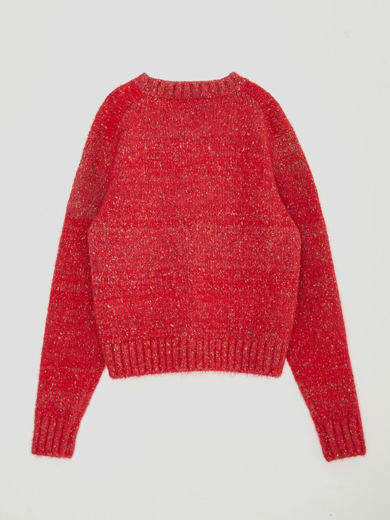 RECYCLED-ORGANIC-CREW-NECK-CHUNKY-KNIT-SWEATER-RED1