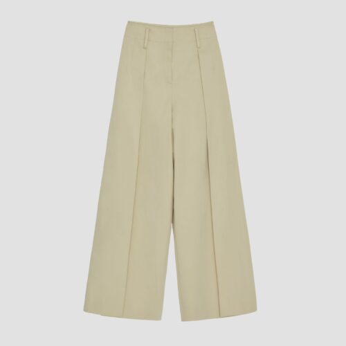 Lucca Cotton Wide-leg Slit Trousers Recto Clothing