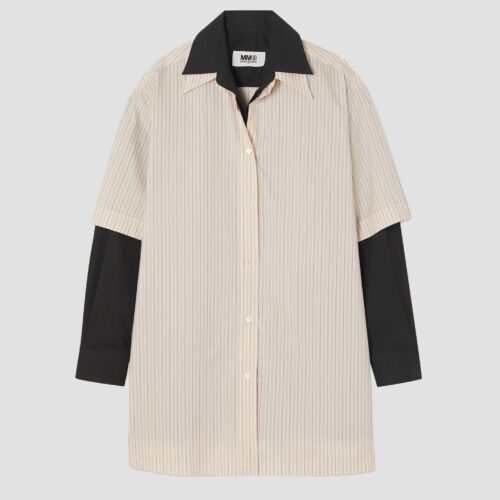 Layered Striped Cotton Shirt MM6 Maison Margiela